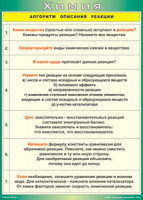 Таблица "Алгоритм описания реакции" (100х140 сантиметров, винил) - fgospostavki.ru - Ростов-на-Дону