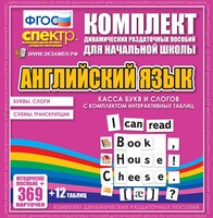 Динамические раздаточные пособия. Английский язык (карточки). Касса букв и слогов с набором интерактивных таблиц. - fgospostavki.ru - Ростов-на-Дону