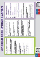 Таблица "Условные обозначения в алгебре" (винил) - fgospostavki.ru - Ростов-на-Дону