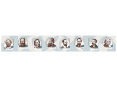 Стенд-лента "Выдающиеся ученые-физики" - fgospostavki.ru - Ростов-на-Дону