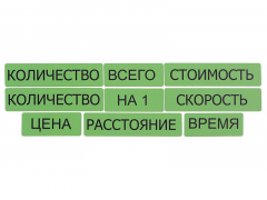 Набор магнитных карточек "Опорные слова к задачам" (зеленый) - fgospostavki.ru - Ростов-на-Дону