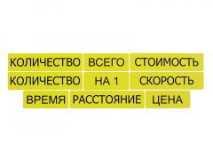 Набор магнитных карточек "Опорные слова к задачам" (желтый) - fgospostavki.ru - Ростов-на-Дону