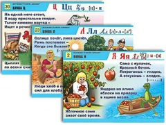 Комплект таблиц для нач. шк. "Обучение грамоте. Алфавит в загадках, пословицах" (32 таб., А1, лам.) - fgospostavki.ru - Ростов-на-Дону