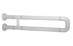 Поручень неоткидной двухопорный с антибактериальным покрытием (белый) - fgospostavki.ru - Ростов-на-Дону