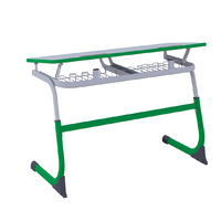 Парта SMARTY двухместная регулируемая по высоте (наклонная столешница) с антивандальной кромкой - fgospostavki.ru - Ростов-на-Дону