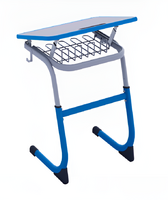 Парта одноместная регулируемая по высоте (наклонная столешница) с антивандальной кромкой - fgospostavki.ru - Ростов-на-Дону