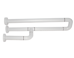 Поручень неоткидной трёхопорный с антибактериальным покрытием (белый) - fgospostavki.ru - Ростов-на-Дону