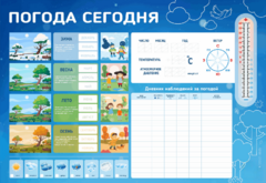 Стенд-уголок маркерный "Погода сегодня" - fgospostavki.ru - Ростов-на-Дону