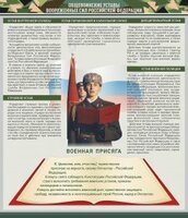 Стенд "Уставы. Закон военной службы. Военная присяга" - fgospostavki.ru - Ростов-на-Дону