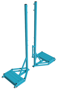 Стойки волейбольные для зала с механизмом натяжения (передвижная с противовесом, без сетки) - fgospostavki.ru - Ростов-на-Дону