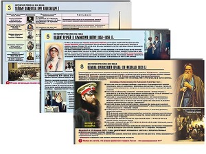 Комплект таблиц по истории "История России XIX в." раздаточные (цветные, ламинированные, А4, 10 штук) - fgospostavki.ru - Ростов-на-Дону