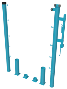 Стойки для большого тенниса с механизмом натяжения со стаканами - fgospostavki.ru - Ростов-на-Дону