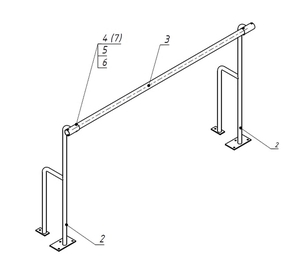 Станок хореографический напольный (1,5 метра, однорядный) - fgospostavki.ru - Ростов-на-Дону