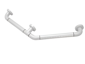 Поручень угловой трехопорный с антибактериальным покрытием (белая) - fgospostavki.ru - Ростов-на-Дону