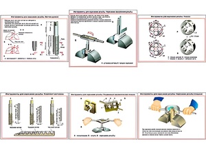 Плакаты ПРОФТЕХ "Инструменты для нарезания резьбы" (6 пл, винил, 70х100) - fgospostavki.ru - Ростов-на-Дону