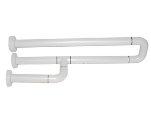Поручень неоткидной трёхопорный с антибактериальным покрытием (белый) - fgospostavki.ru - Ростов-на-Дону
