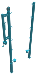 Стойки для большого тенниса с механизмом натяжения со стаканами (комплект) - fgospostavki.ru - Ростов-на-Дону