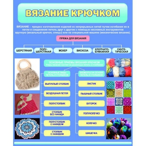 Стенд "Вязание крючком" - fgospostavki.ru - Ростов-на-Дону