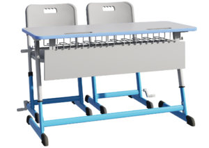 Парта NOMAD V двухместная регулируемая по высоте с антивандальной кромкой - fgospostavki.ru - Ростов-на-Дону