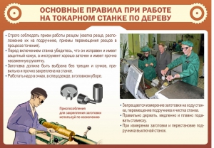 Стенд "Основные правила при работе на токарном станке по дереву" - fgospostavki.ru - Ростов-на-Дону