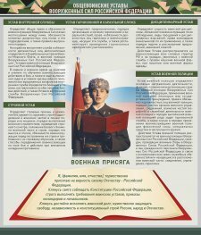 Стенд "Уставы. Закон военной службы. Военная присяга" - fgospostavki.ru - Ростов-на-Дону