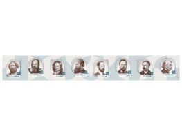 Стенд-лента "Выдающиеся ученые-физики" - fgospostavki.ru - Ростов-на-Дону