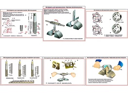 Плакаты ПРОФТЕХ "Инструменты для нарезания резьбы" (6 пл, винил, 70х100) - fgospostavki.ru - Ростов-на-Дону
