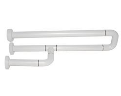 Поручень неоткидной трёхопорный с антибактериальным покрытием (белый) - fgospostavki.ru - Ростов-на-Дону