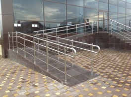 Перила для входной группы с двойным поручнем - fgospostavki.ru - Ростов-на-Дону