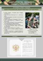 Стенд-уголок "Защита Отечества – обязанность каждого гражданина Российской Федерации" - fgospostavki.ru - Ростов-на-Дону