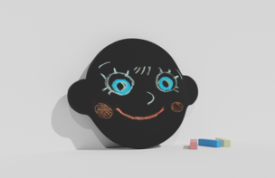 Фигурная грифельная меловая доска на тему эмоций - fgospostavki.ru - Ростов-на-Дону