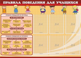 Стенд "Правила поведения для учащихся" - fgospostavki.ru - Ростов-на-Дону