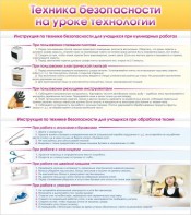 Стенд "Техника безопасности на уроке технологии" - fgospostavki.ru - Ростов-на-Дону